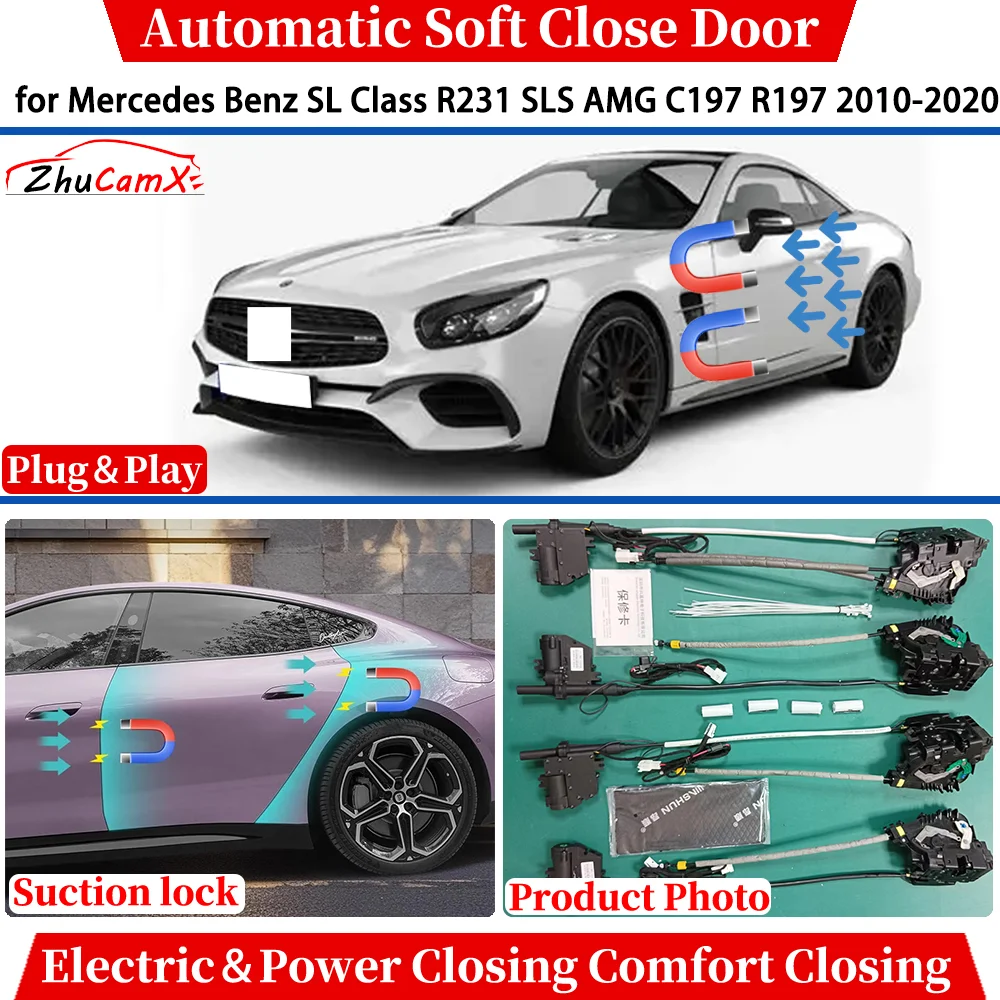 

for Mercedes Benz SL Class R231 SLS AMG C197 R197 2010-2020 Automatic Soft Close Door Electric Power Comfort Closing Suction