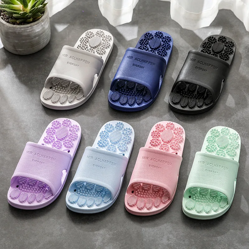 2025 New Women Foot Massage Slipper Men Slipper Indoor Bathroom Non-slip Soft Slides Couples House Relief Feet Health Care Shoes