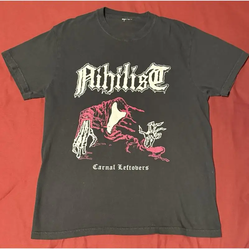 

Винтажная черная футболка Nihilist Carnal Leftovers Ä Entombed среднего размера