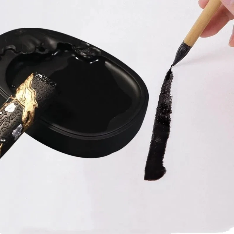 Pine Soot Drawing Ink Stick Chinese Traditional Painting Treasures Calligraphy Writing Ink Block Water Grinding Solid Ink Bar