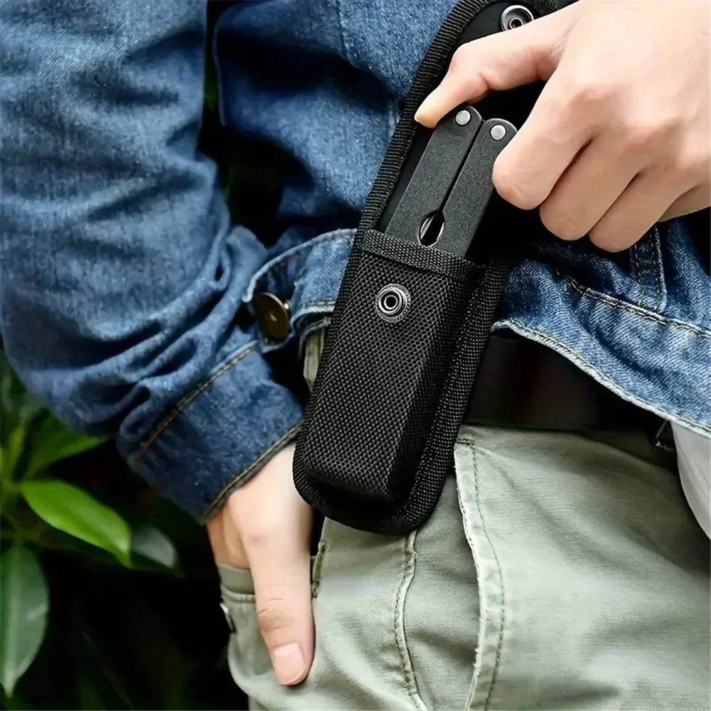 Imagem -03 - Nylon Belt Loop Camp Carry Pack Lanterna Cintura Bolso Titular Kit ao ar Livre Fold Knife Bolsa Bainha Tool Pouch Alicate Case