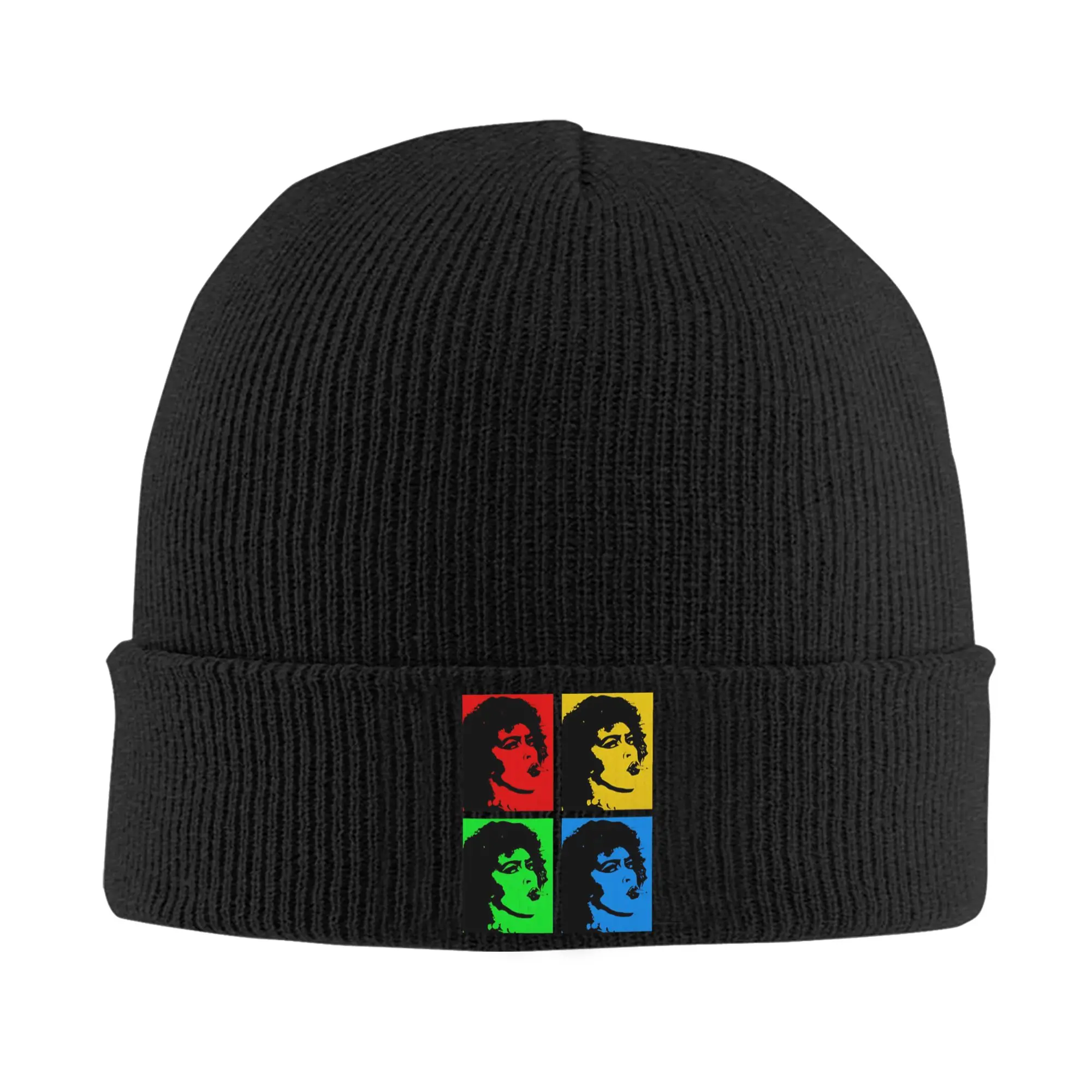Vintage The Rocky Horror Picture Show Knitted Caps for Women Men Beanies Autumn Winter Hat Acrylic Tim Curry Frank Warm Cap