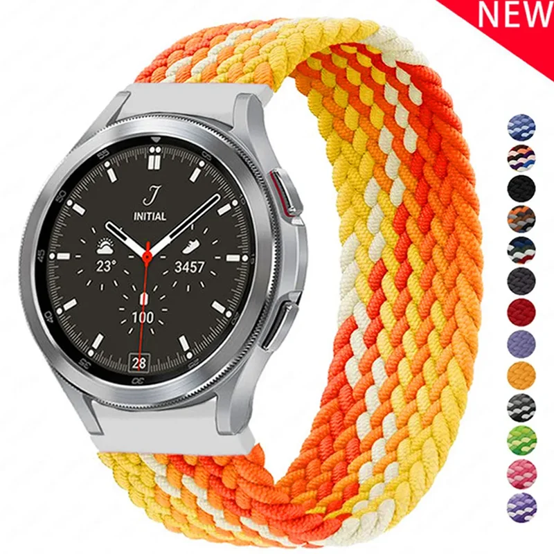 20mm 22mm Braided Solo Loop Band for Samsung Galaxy watch 5/4/3/45mm/41mm/44mm/active 2 bracelet Huawei watch GT/2/2e/Pro strap