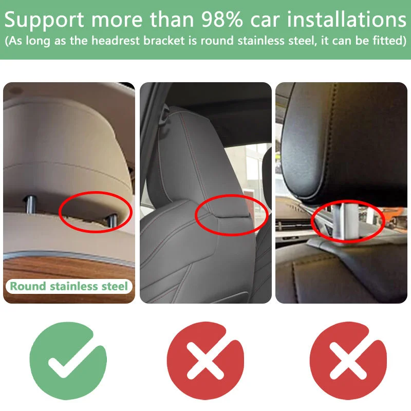 مسند رأس أندرويد للمقعد الخلفي مقاس 14 بوصة مع شاشة IPS تعمل باللمس USB BT WIFI وصلة مرآة لاسلكية مجموعة تلفزيون السيارة العالمية #6