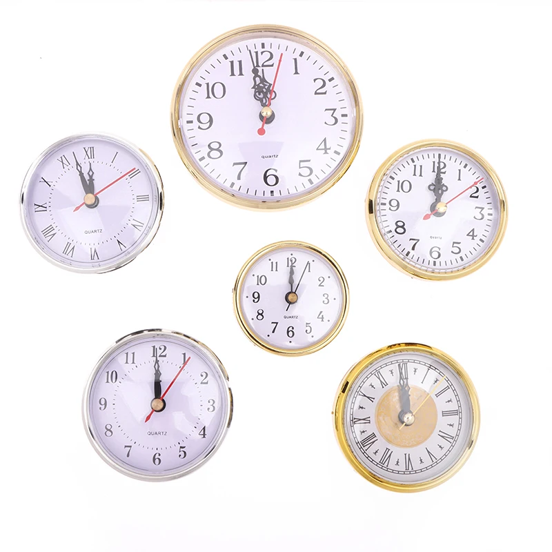1PC DIY Round Quartz Clock Insert Movement Roman Bedside Antique Watch Desk Decoration Accessories 65/80/110mm