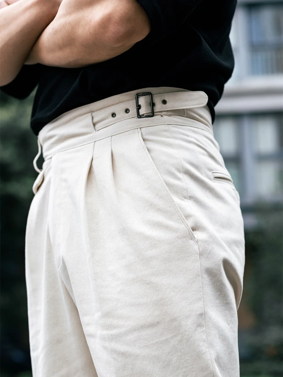 POT&CRAFTSMAN Spring/Summer Cotton Shell Seed Beige Men's Contour Pants American Vintage High Density Cotton Slim Nine Minute