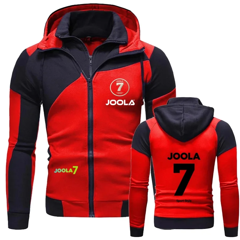 

New JOOLA 7 Full Zipper Hoodie Fake Two piece One piece Clothes Wearing Two piece Feeling Badminton Training Coat Quick drying S