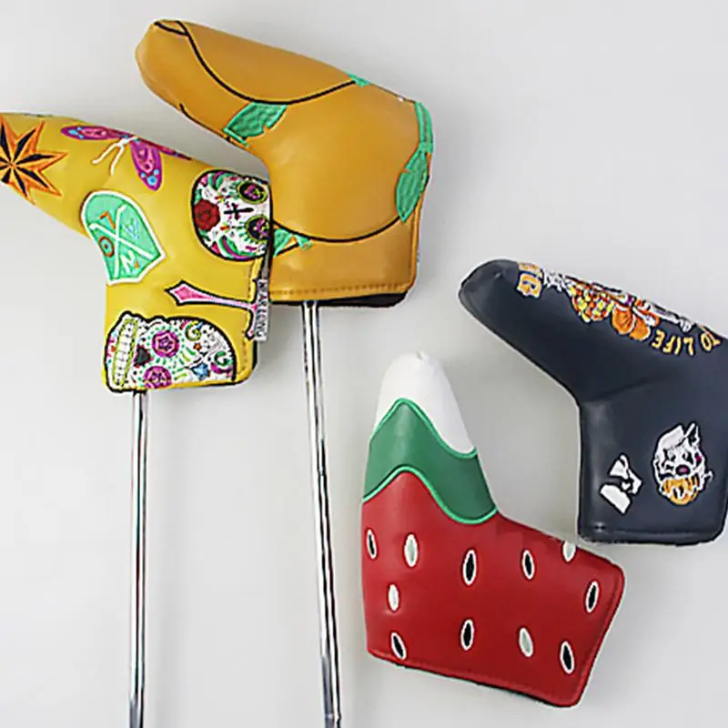 Golf Club Covers Cartoon Protective Club Covers Magnetic Putter Cover Beautiful Club Head Covers Golf Head Cover For L-Shaped