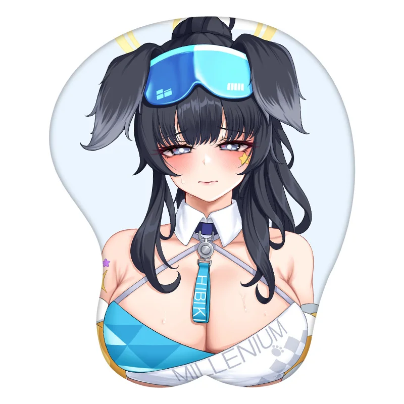 

Nekozuka Hibiki Blue Archive 3D Mouse Pad Anime Mousepad Wrist Rest Silicone Sexy Creative Gaming Mat Gift