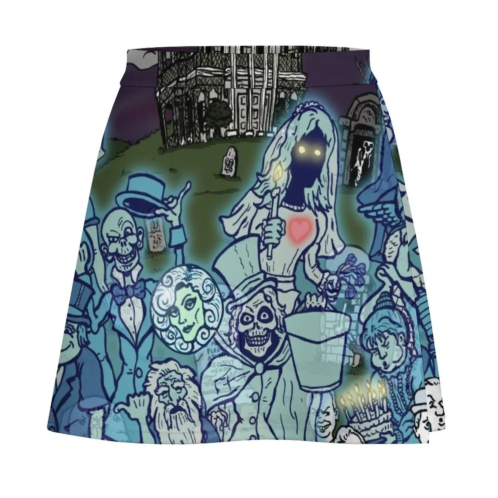 Grim Grinning Ghosts Mini Skirt cute skirt skirts summer 2025 woman korean skirt Mini