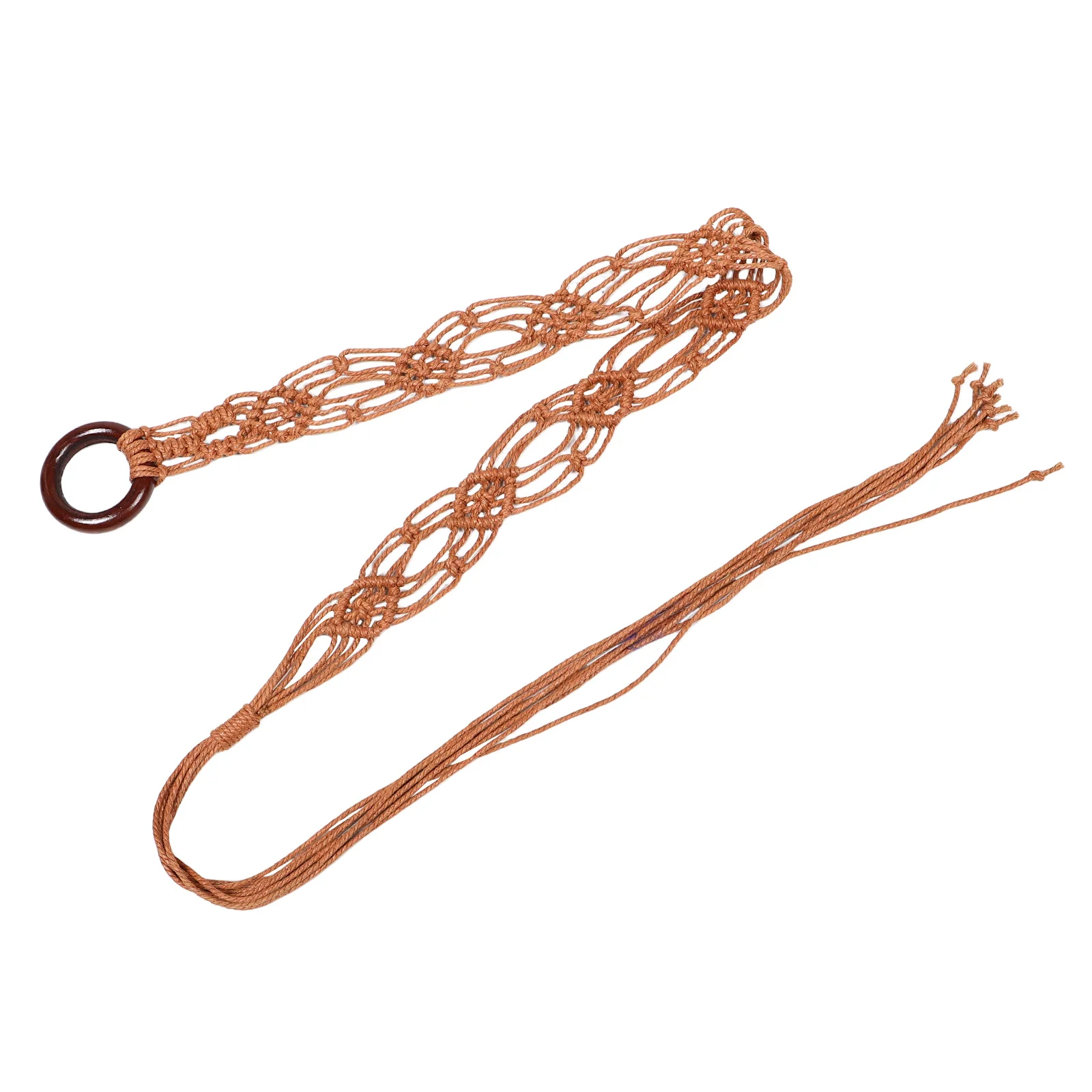 Handwoven Tassel Waist Rope for Women Cotton Linen Braided Tie Belt Fringe Dress Accessory Adjustable Length