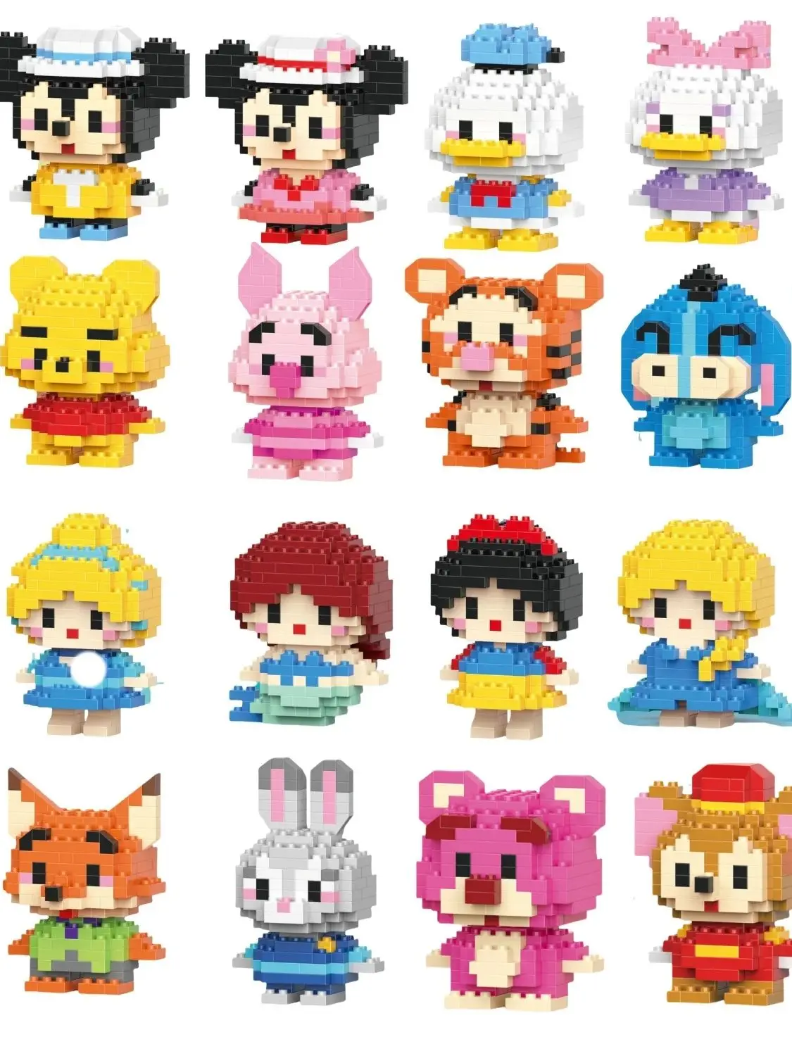 Disney NO BOX 6 cm hoge bouwstenen Stitch Kawaii mini desktop ornamenten jeugdspeelgoed kamerdecoratie anime cartoon Halloween - afbeelding 2