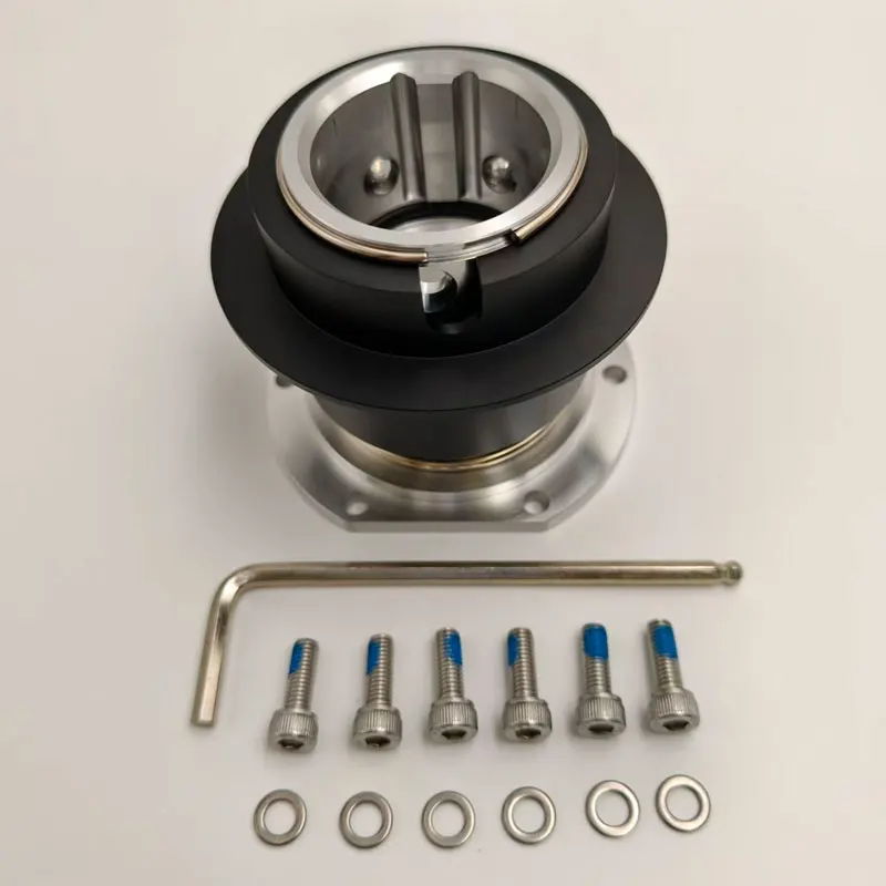Metal Quick Release Steering Wheel Quick Release Replacement and 70mm 6-Bolt Pattern Adapter For FANATEC QR1 Wheel-Side