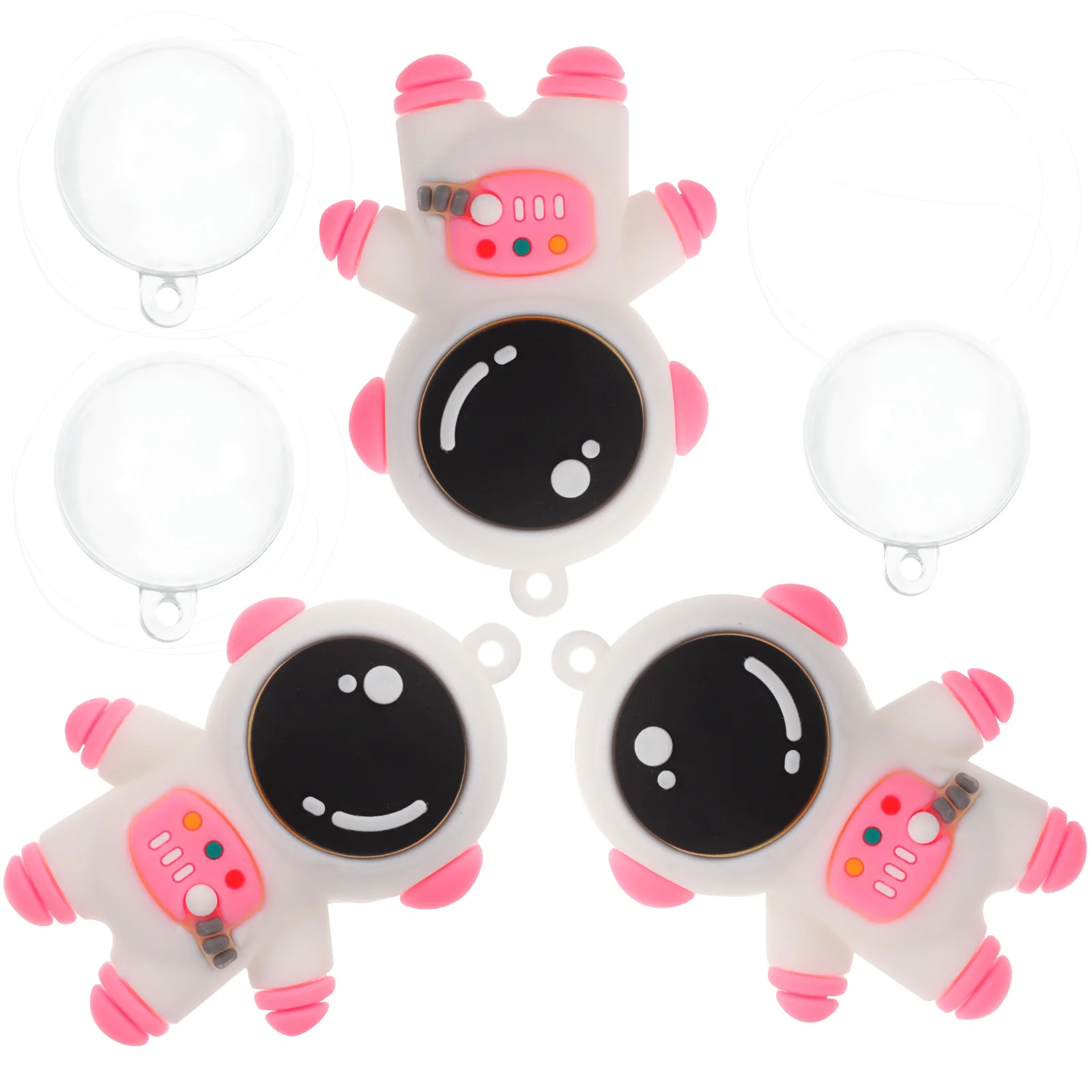 

3pcs Aquarium Floating Figurines Lovely Cartoon Astronaut Ornament Underwater Decor Craft For Small Large Fish Tank Decoration