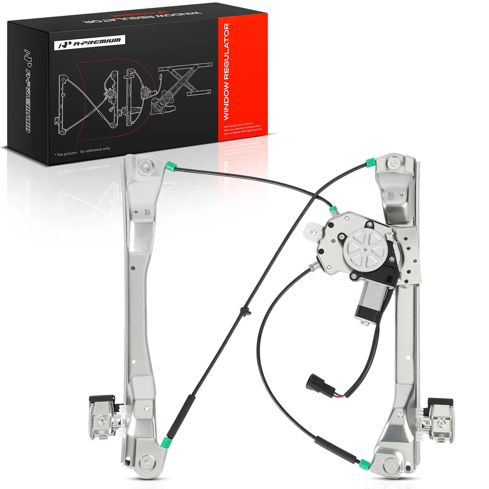 A-Premium Front Driver Side Power Window Regulator with Motor for Chevrolet Caprice 2011-2013 Pontiac G8 2008-2009