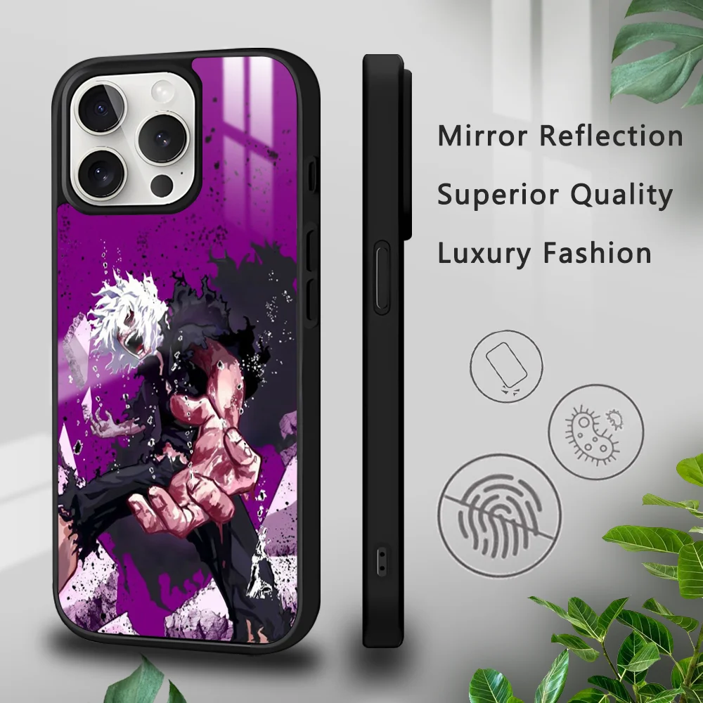 T-Tomura Shigaraki BNHA Phone Case For iPhone 16 15 14 13 12 11 Pro Xs Max Mini Plus Celulares Hard Funda