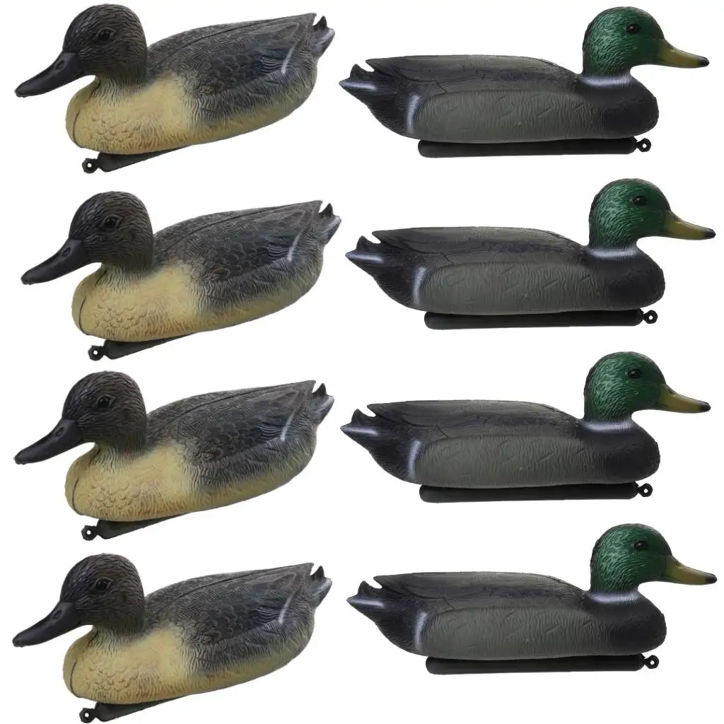 8pcs 3D Duck Decoy Floating Lure with Keel for Outdoor Hunting Fishing Accessories Realistic Bird Float on The Water