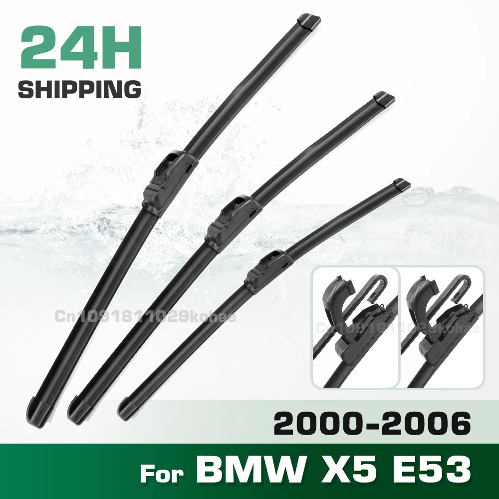 

GREATROAD Wiper LHD&RHD Front & Rear Wiper Blades Set For BMW X5 E53 2000 - 2006 Windshield Windscreen Window Brushes
