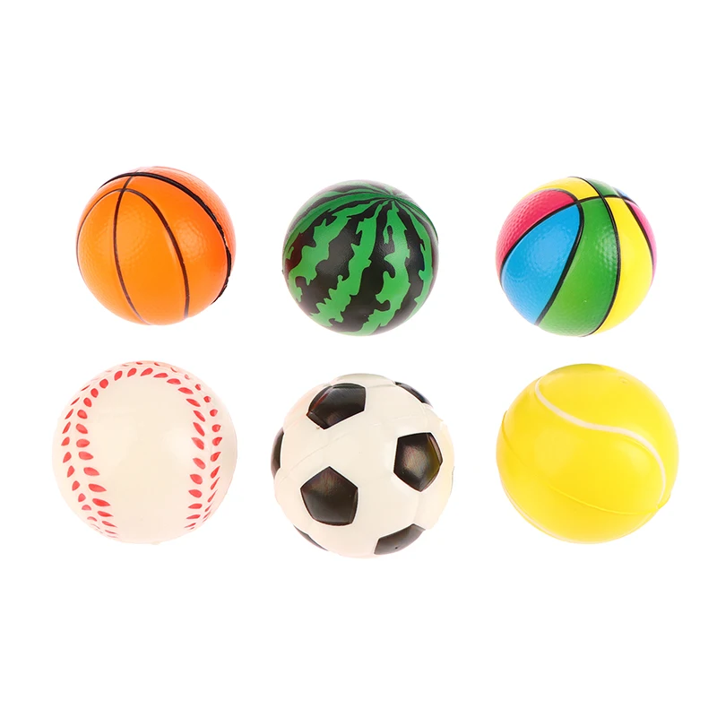 2pcs 6cm Football Basketball Baseball Tennis Training Bouncy Wrist Band Rubber Ball Elastic String Rebound Finger Exercise Sport