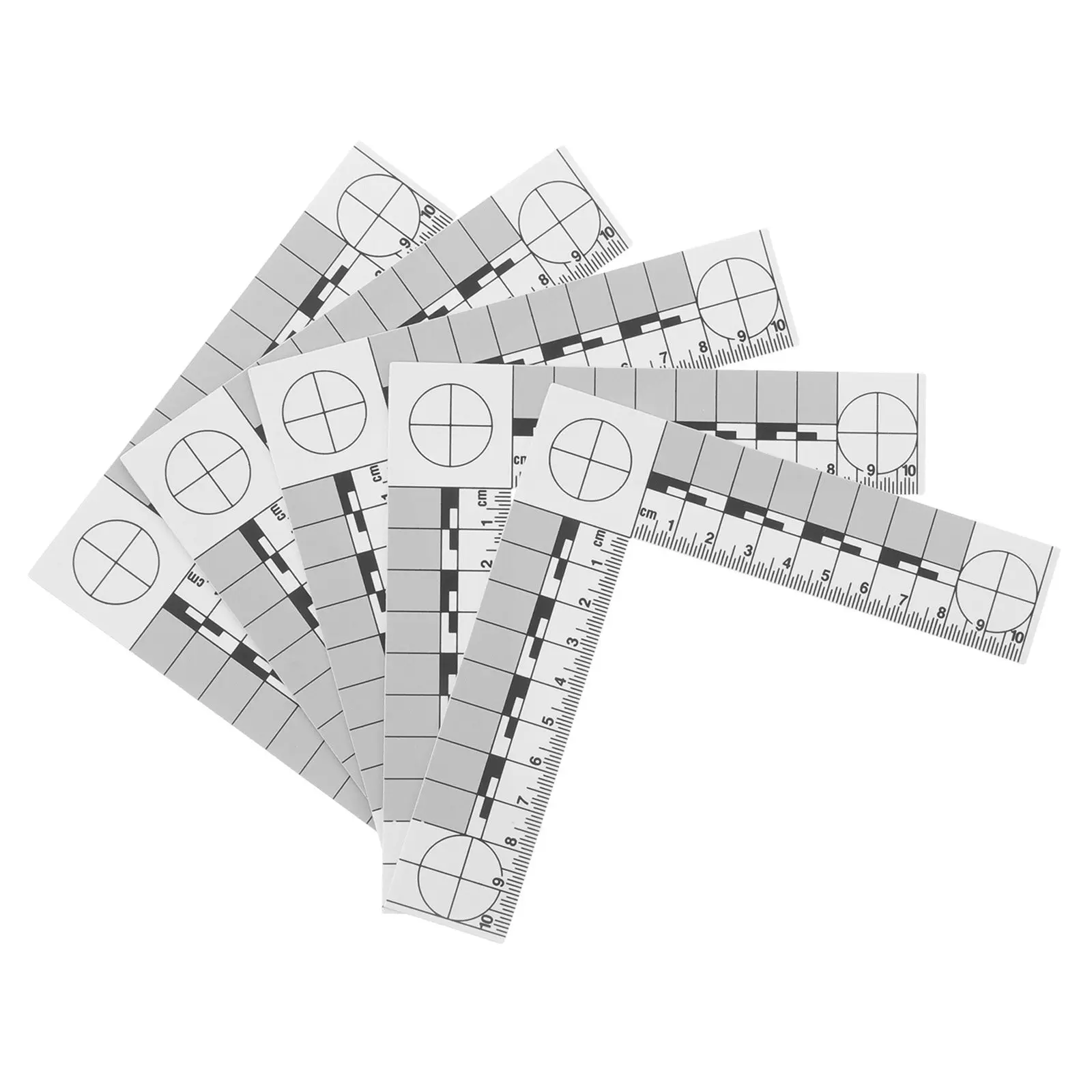 5Pcs Crime Scene L-Shaped Evidence Scale Ruler Precise 90Degree Photomacrographic Measurement Scale Photography Measuring Scales