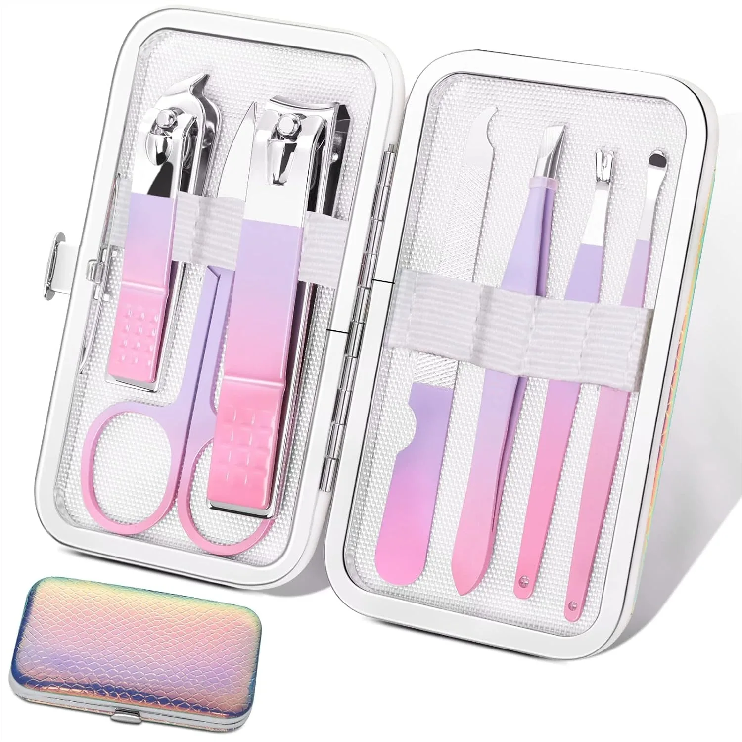

Manicure Set for Women, Professional Stainless Steel Nail Clippers Pedicure Kit with Travel Case, Gifts for Her Valentine's Day