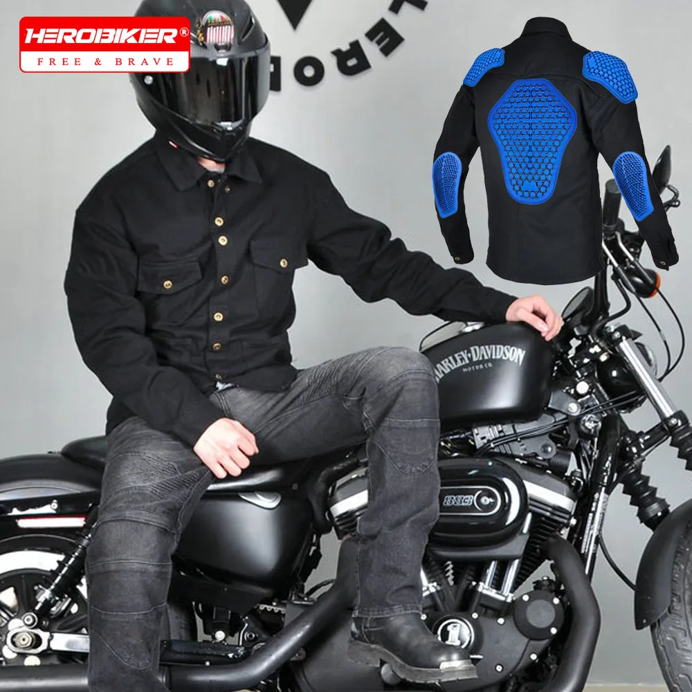 

Мотоциклетная куртка в стиле ретро, гоночная мотоциклетная рубашка, внедорожная куртка-рубашка, гоночный костюм, куртка с защитой локтей и спины, Chaquetas