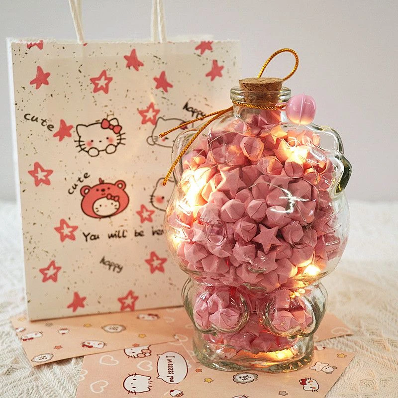 Handmade Paper Creative  Wish Bottle Lucky Star Birthday Gift for Men And Women Graduation Present Friend Sister