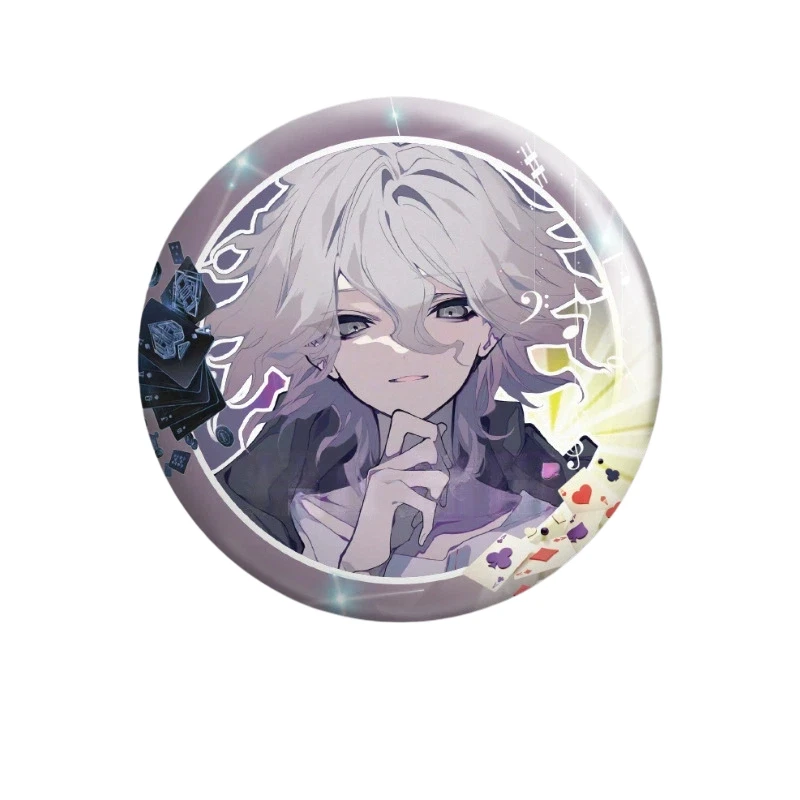 Danganronpa Figure Nagito Komaeda Metal Badges Nagito Komaeda Ornament Pins Junko Enoshima Brooch Toy Anime Peripherals Gift