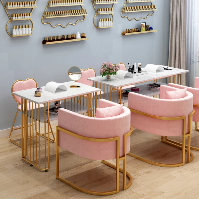 

Luxury Design Nail Desk Workstation Kawaii Nordic Organizer Nail Tablemodern Aesthetic Stolik Do Paznokci Manicure Furniture