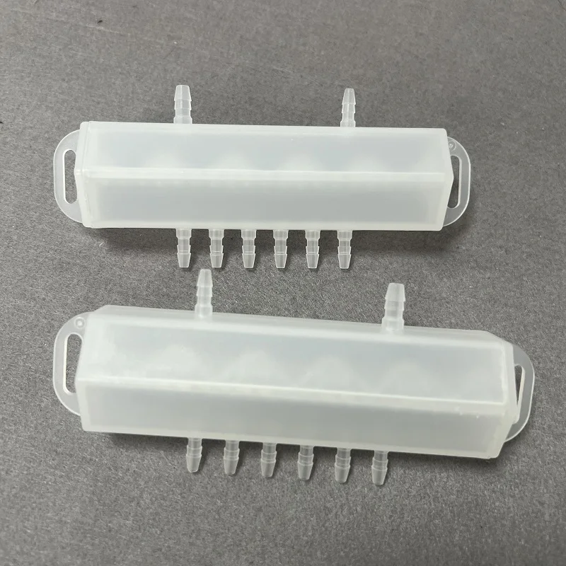 LETOP One Piece 6 Ways White Ink Circulation Splitter Filter Diverter For EP XP600 4720 I3200 Head