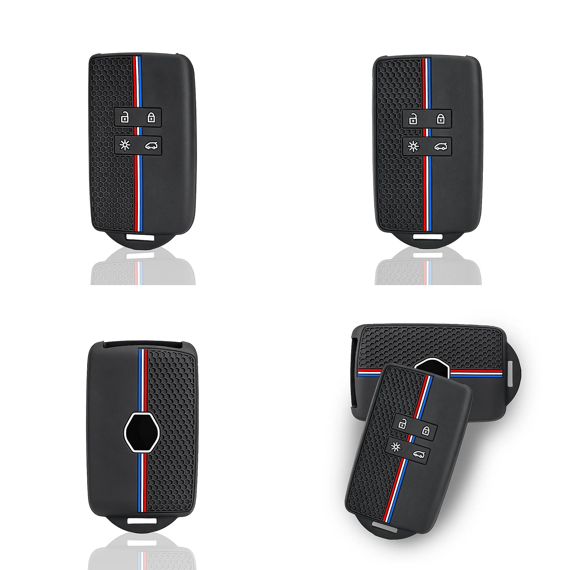 Silicone Car Key Fob Cover Case For Dacia Logan 3 Renault Captur Zoe Espace Clio Megane 4 Arkana Remote Key Shell