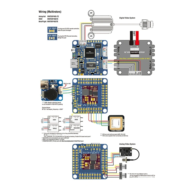 Rc飛行機用フライトコントローラー,耐久性のあるF405-HDTE,デュアルbec,baro,osd,blackbox 3-12s,lipo f4,fpv,フリースタイルドローン用