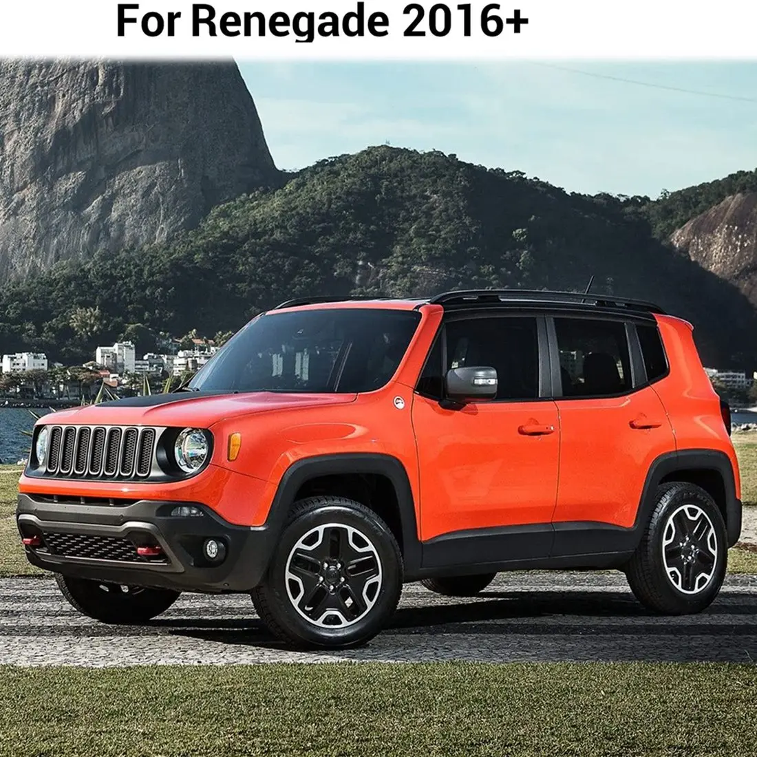 Cubierta de lámpara de luz trasera, persianas ABS, protector de luz trasera para Jeep Renegade 2016, 2017, 2018, 2019, 2020, negro