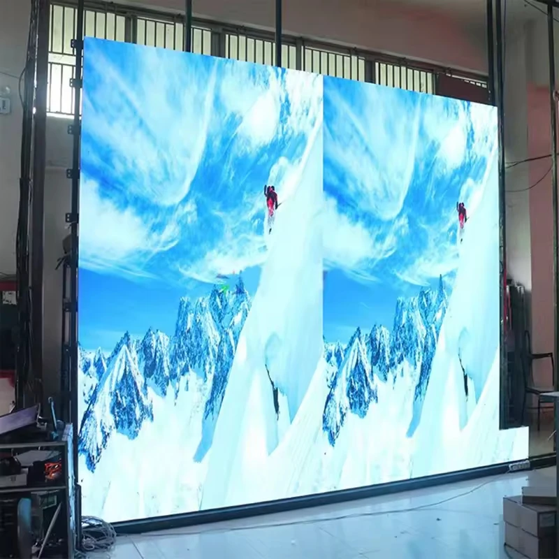 P3.91 Rental Indoor LED Display Module 500x1000mm Full Color LED Rental Display Screen Panel With Die-cast Aluminum Cabinet