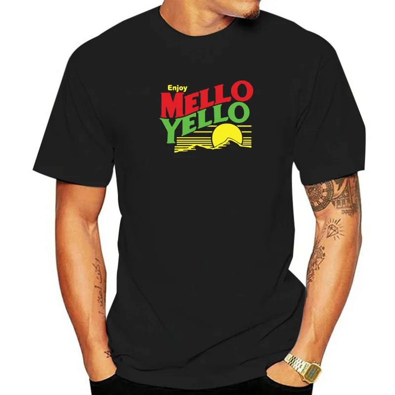 MELLO YELLO T SHIRT COLE TRICKLE 51 DAYS OF THUNDER RETRO VINTAGE BLACK MENS TEE