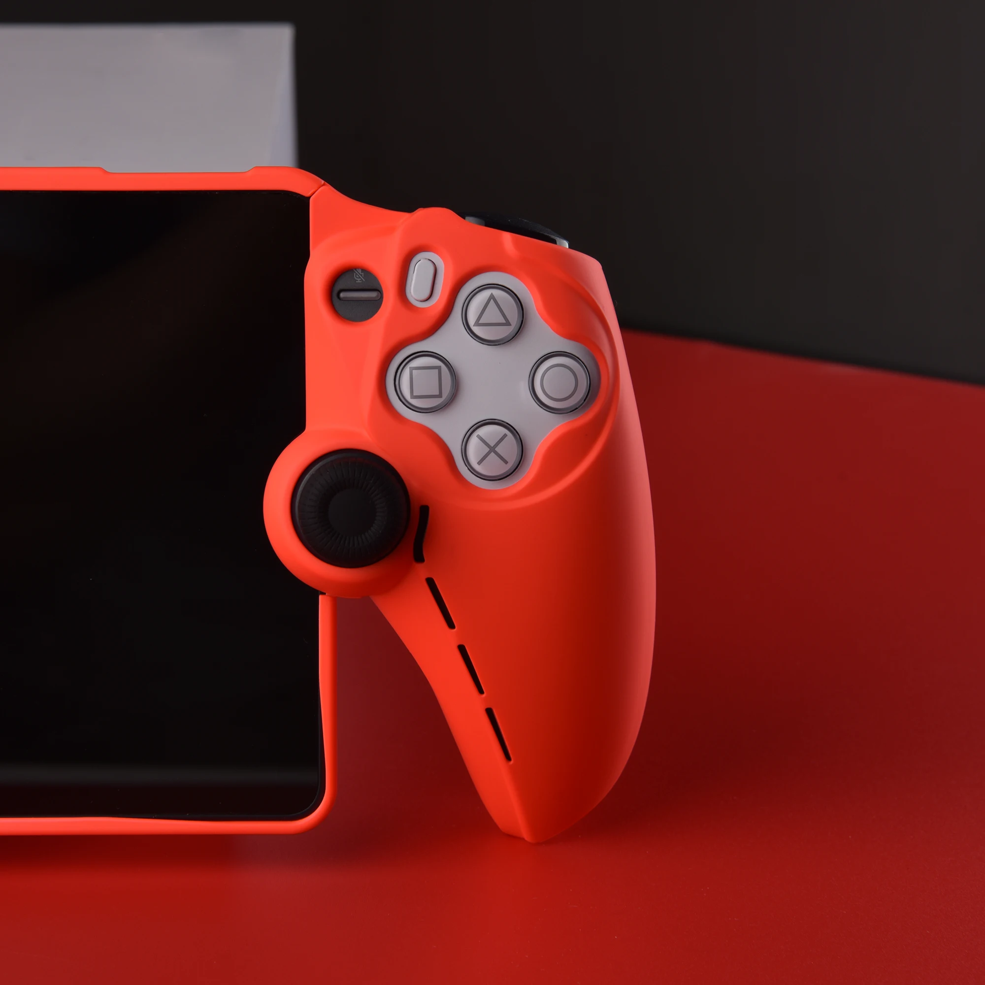 Three in one color blocking thin design, suitable for PlayStation Portal remote player protective case to prevent hand sweat