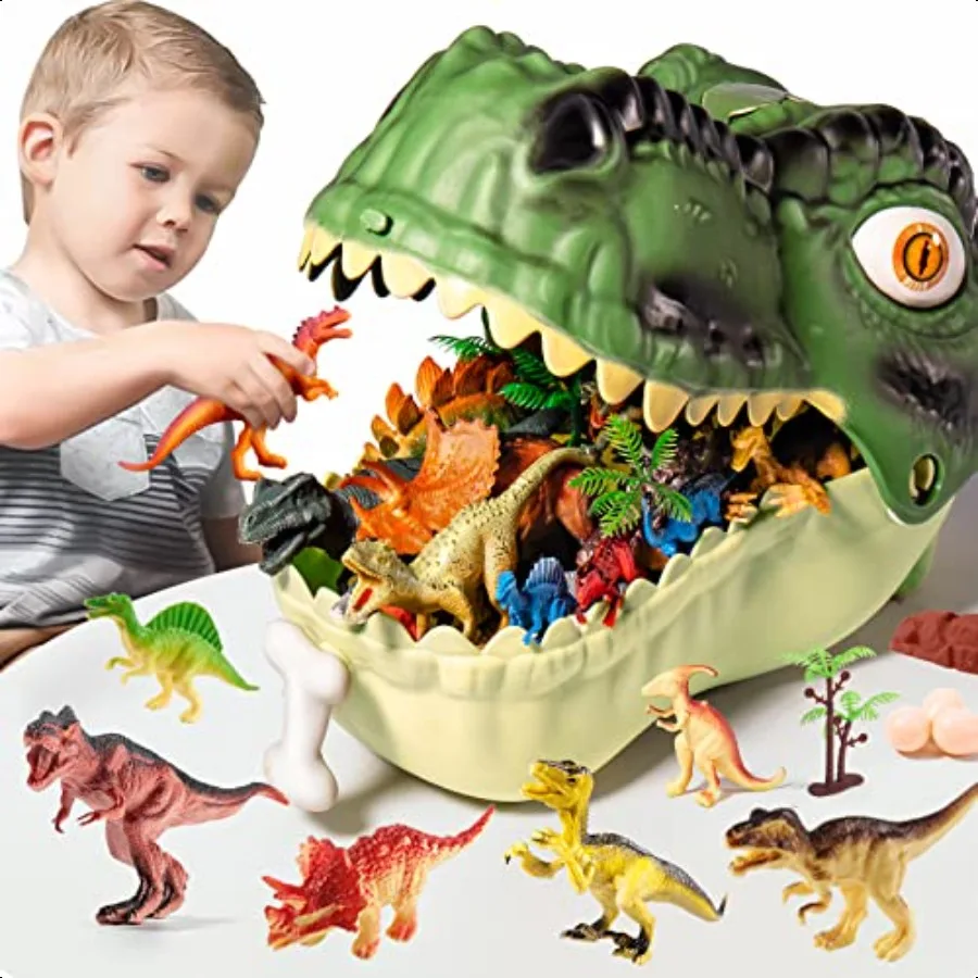 

Dinosaur Toys for 3545PCS Realistic Jurassic Dinosaurs Figures with EggsTreesFence Playset to Create a Dino World Educational F