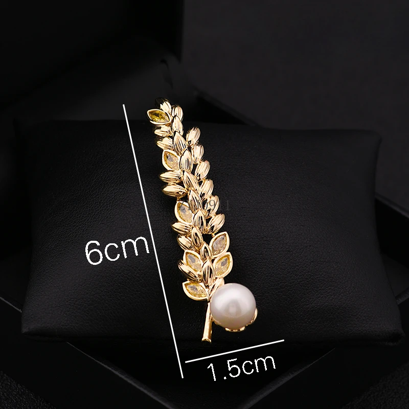 Spilla di grano di fascia alta Giacca elegante di lusso con spilla Abiti coordinati Accessori per scollatura Regali semplici di gioielli con corpetto 613