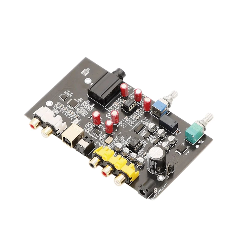 Digital ES9038Q2M Hifi DAC Decoder Rectifier Amplifier Board USB Audio JRC5532 3900UF/16V 96KHZ Coaxial Optical Output RCA