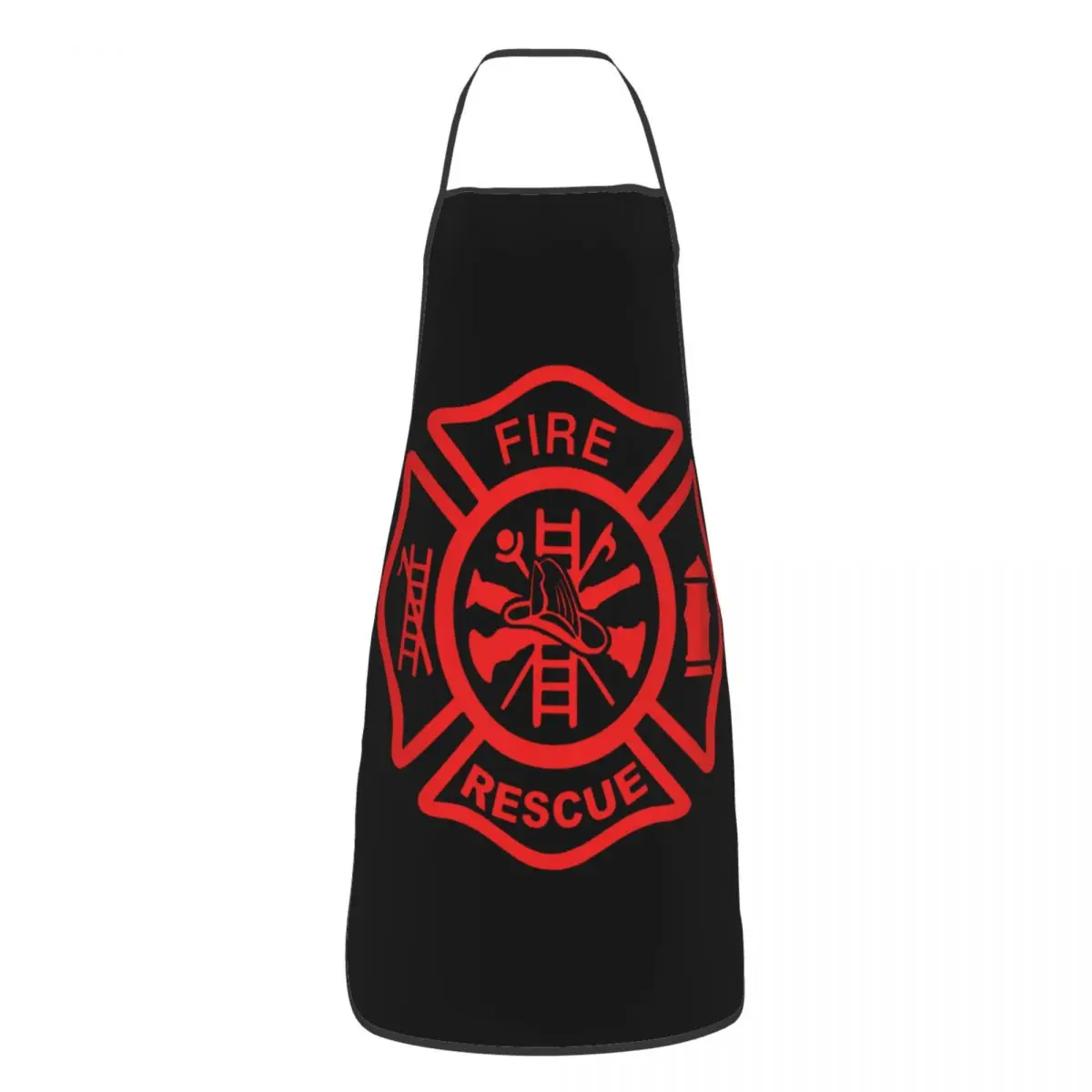 Unisex Fire Rescue Firefighter Bib Apron Adult Women Men Chef Tablier Cuisine for Cooking Kitchen Gardening