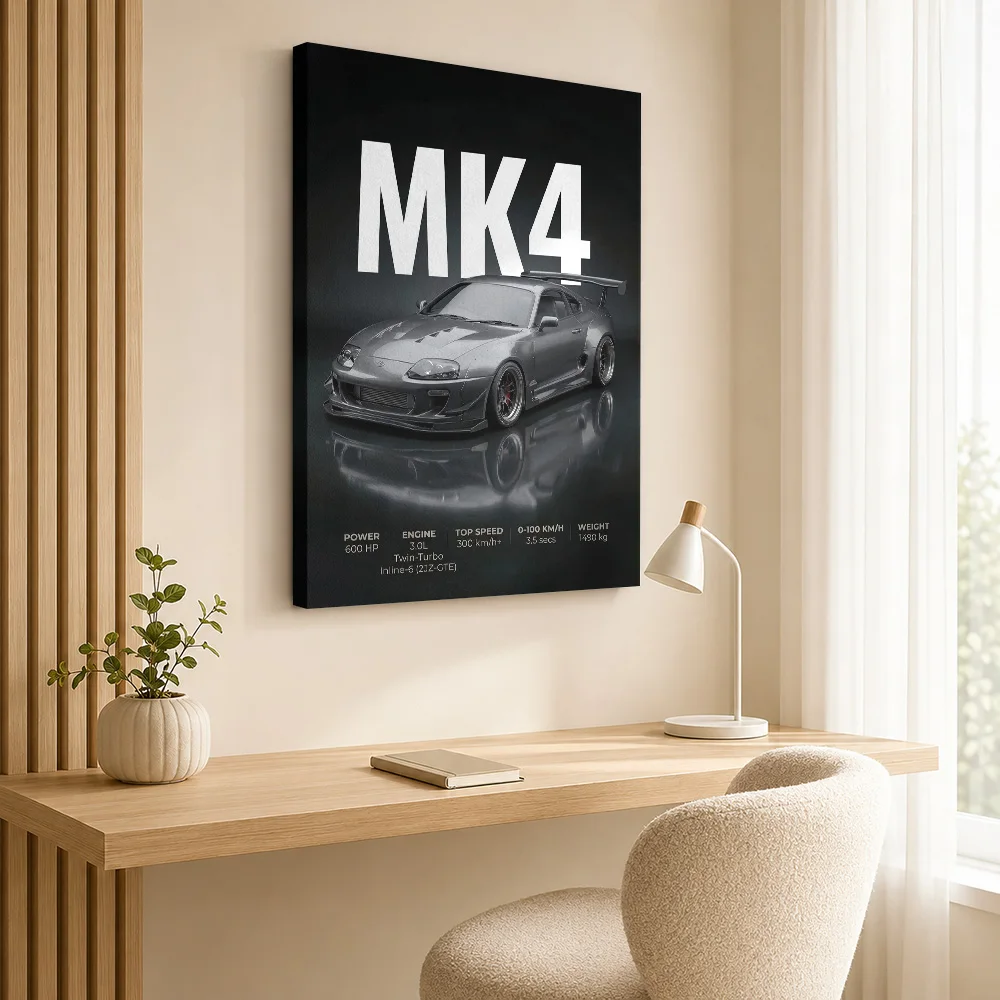 Sports  MK4 Performance Specs Canvas Print Poster Personalized Modern Aesthetic Wall Paintings Decoration for Dining Room Home