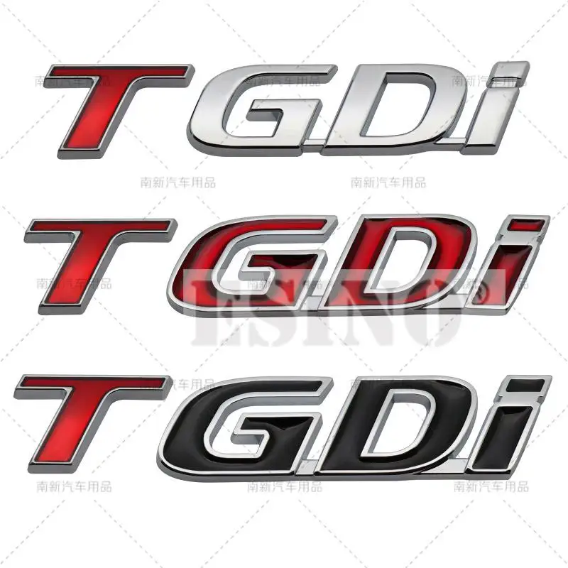 3D TGDi Metal Zinc Alloy Car Trunk Emblem Adhesive Badge Rear Body Tailgate Sticker for Hyundai Sonata IX35 Tucson Elantra