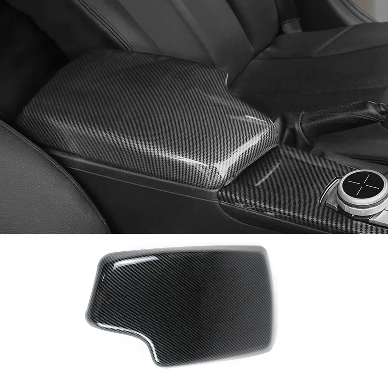 

For BMW 3 Series F30 2013-2019 LHD Car Console Armrest Storage Box Panel Decoration Cover Interior Carbon Fiber Pattern Sticker