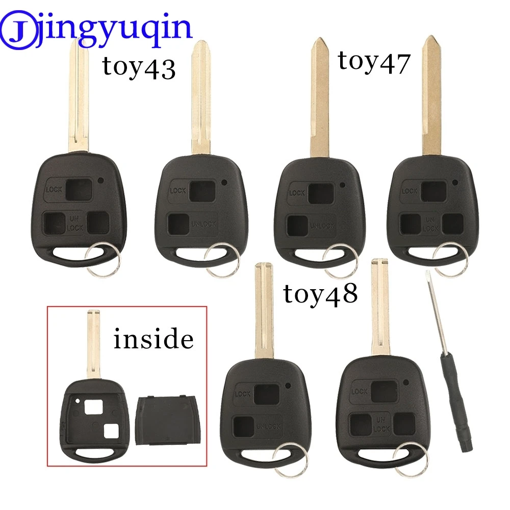 jingyuqin 2/3BNT Remote Key Case Shell High Quality For Toyota Corolla Land Cruiser YARIS CAMRY Lexus RX300 ES300 LS400 GX460