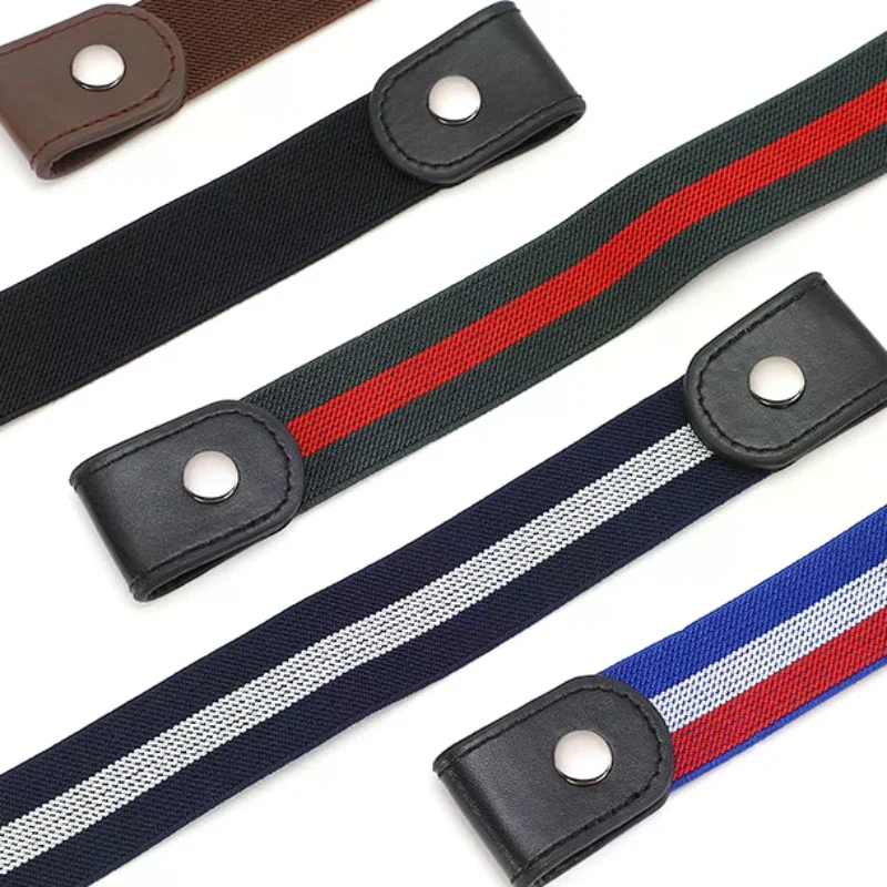 Buckle-Free Belts for Women Men Jean Pants Dress No Buckle Adjustable Stretch Elastic Waist Band Invisible Belt DropShipping