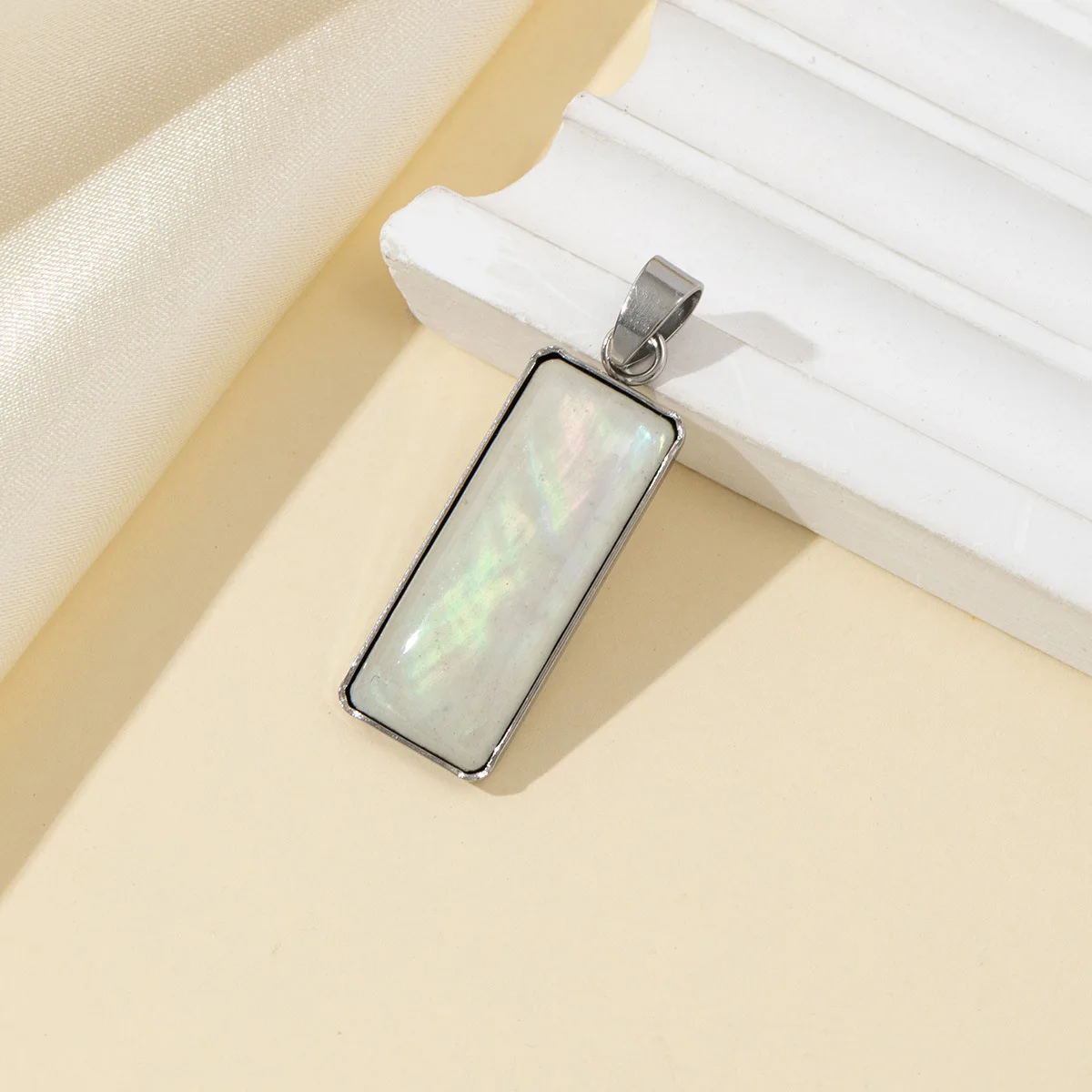 Stainless Steel, Non-fading, Rust-proof, Rectangular Small Shell DIY Jewelry Accessories