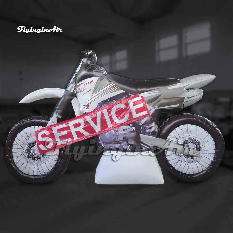 Giant Advertising Inflatable Motorcycle Model Motorcross Air Blow Up Motorbike With Banner For Event Show