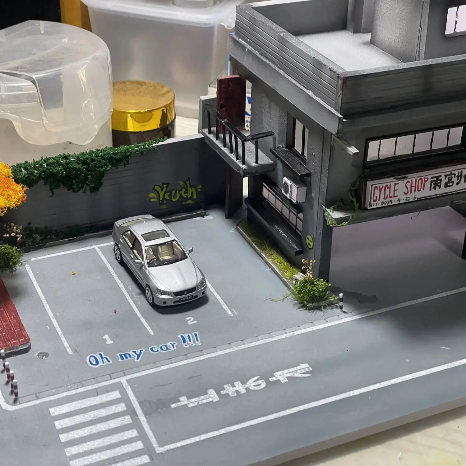 1/64 علامات طريق المرور اليابانية بمناسبة قالب رش نموذج قطع مزاج السيارة عينة عدة اتجاه السرعة #1