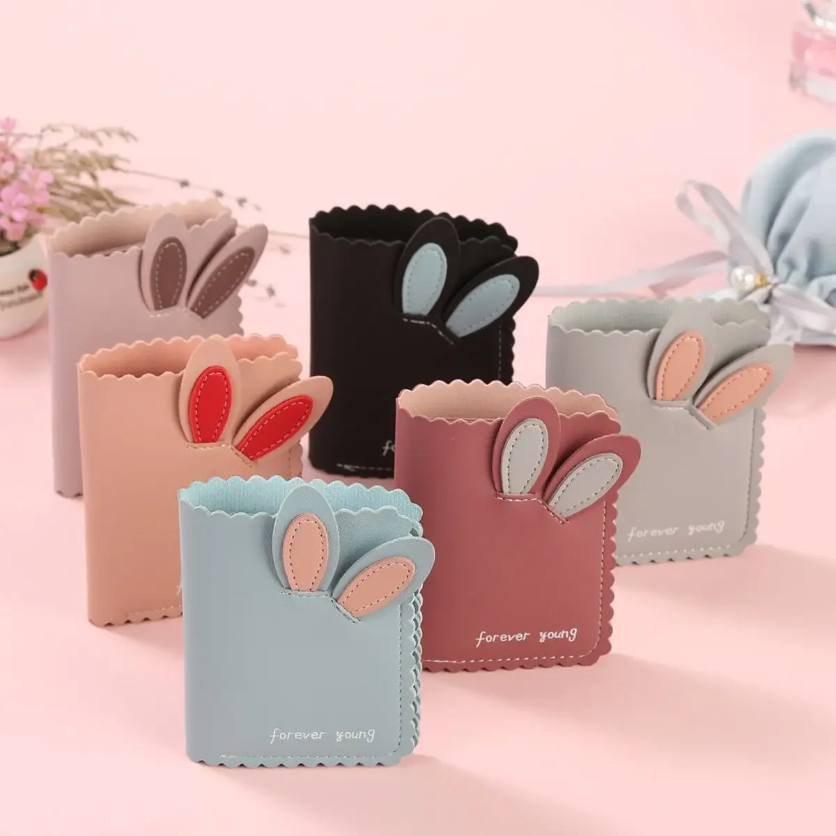 

Cute Multi-card Women Wallet Rabbit Change Folder Japanese Kawaii Girl Short Multi-function Coin Purse Card Sets Carteras Mujer