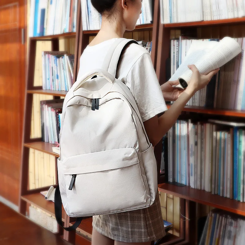 15.6 Inch Laptop Backpack Waterproof Simple Design Student School Bag for Outdoor Business Travel